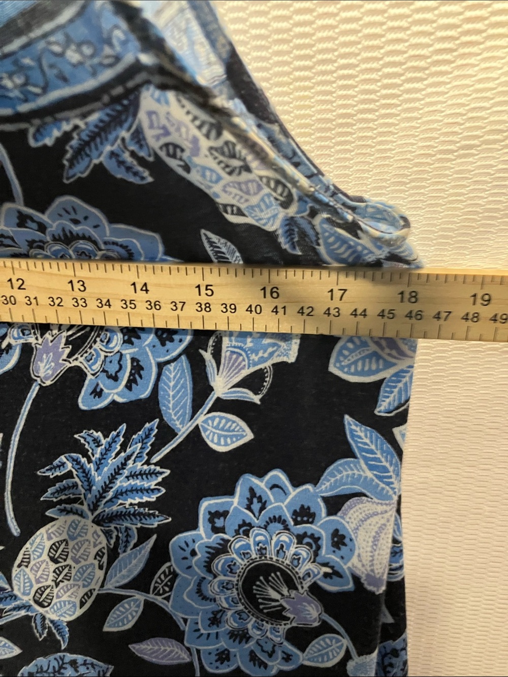 LOFT Navy and Light Blue Floral Midi Dress - Picture 5 of 9